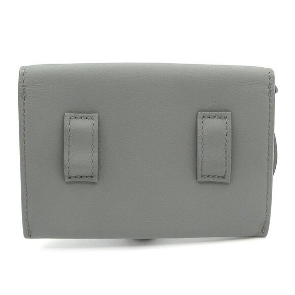 Auth DIOR/ChristianDior Saddle Gray Leather Coin Case - Picture 12 of 15